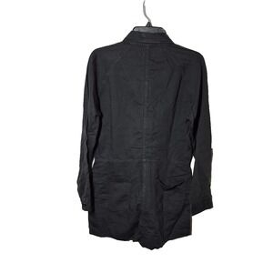 Outerknown Jumpsuit Womens S Black‎ Short Cotton Linen  Long Sleeve Full Zip NEW